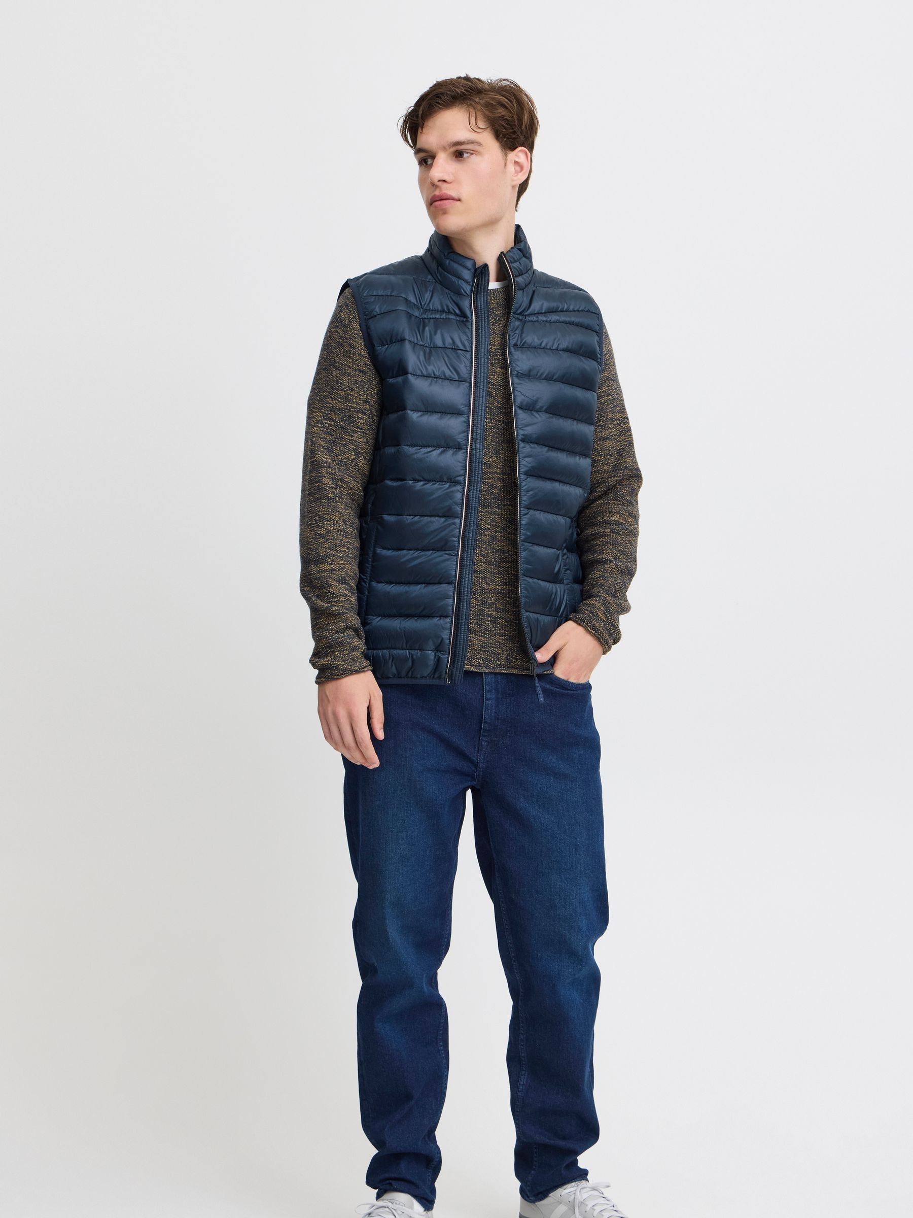 Buy Blend Navy Blue Metallic Coated Gilet from Next USA
