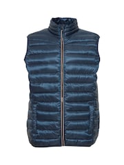 Blend Navy Blue Metallic Coated Gilet - Image 5 of 5