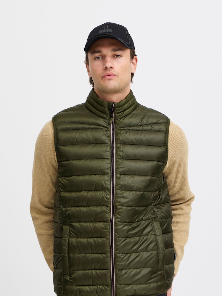 Blend Green Metallic Coated Gilet - Image 1 of 5