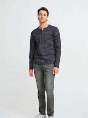 Blend Grey Tapered Fit Stretch Denim Jeans - Image 4 of 5