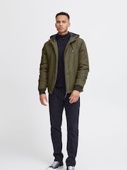 Blend Khaki Green Lightweight Reversible Hooded Jacket - Image 4 of 5