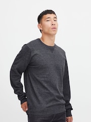 Blend Black Crew Neck Knitted Sweat Jumper - Image 1 of 5