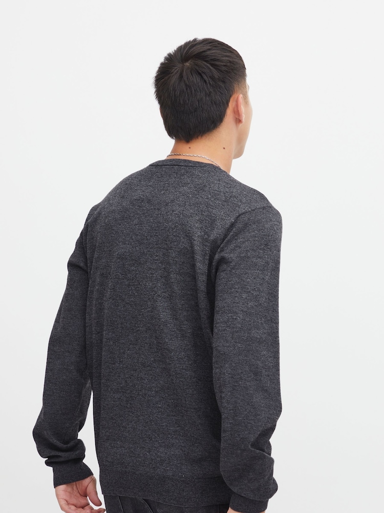 Blend Black Crew Neck Knitted Sweat Jumper - Image 2 of 5