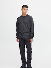 Blend Black Crew Neck Knitted Sweat Jumper - Image 4 of 5