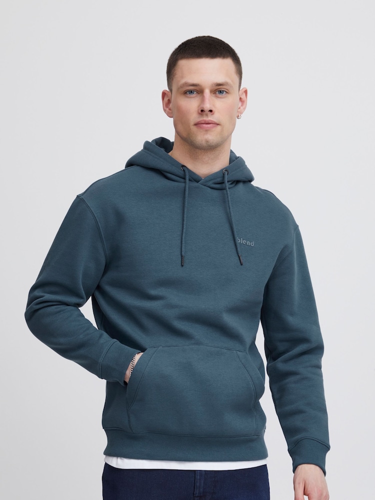 Blend Blue Hooded Sweater - Image 1 of 5