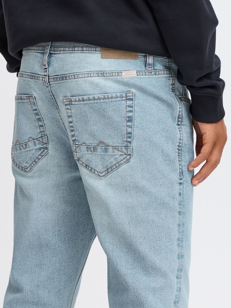 Blend Blue Tapered Fit Stretch Denim Jeans - Image 3 of 5