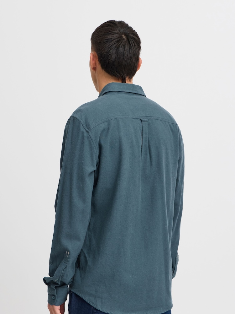 Blend Blue 100% Cotton Casual Long Sleeve Shirt - Image 2 of 5