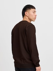 Blend Brown Crew Neck Knitted Sweat Jumper - Image 2 of 5