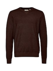 Blend Brown Crew Neck Knitted Sweat Jumper - Image 5 of 5