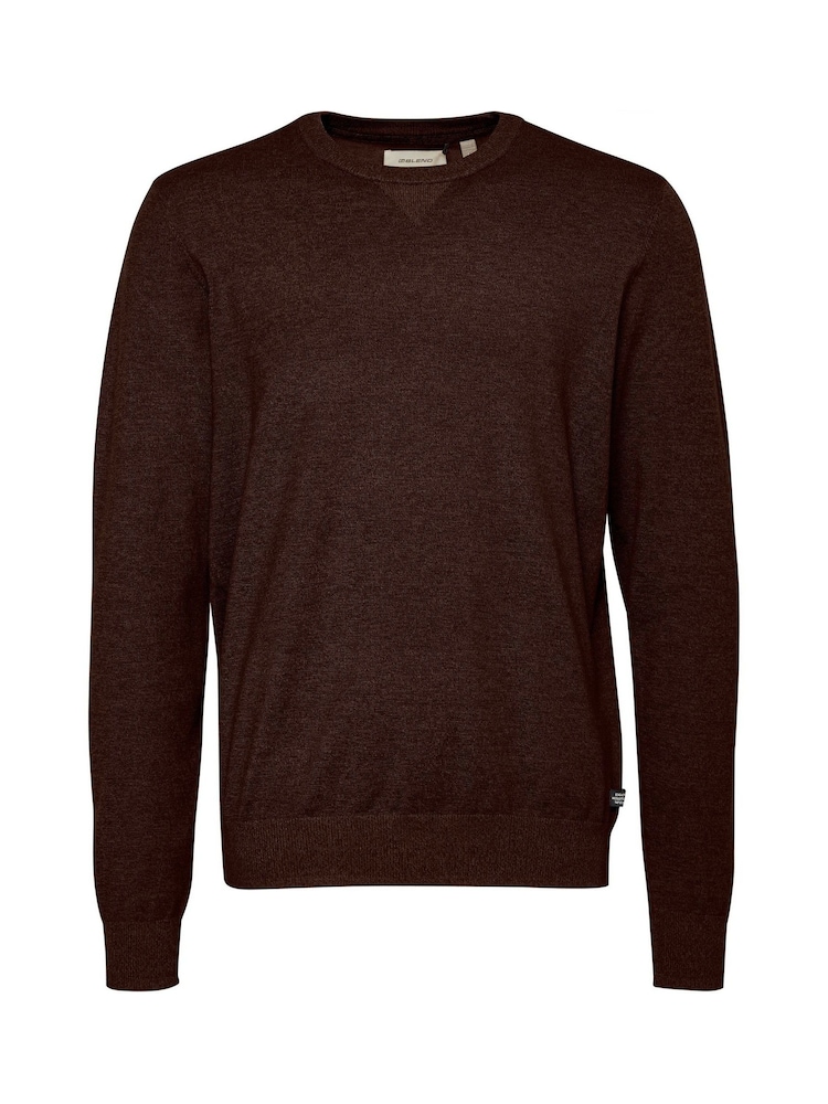 Blend Brown Crew Neck Knitted Sweat Jumper - Image 5 of 5