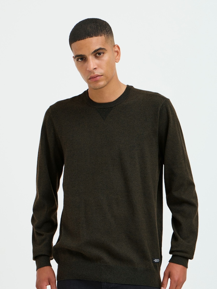Blend Green Crew Neck Knitted Sweat Jumper - Image 1 of 5
