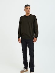 Blend Green Crew Neck Knitted Sweat Jumper - Image 4 of 5