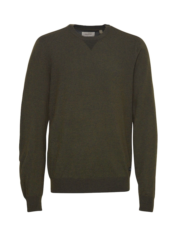 Blend Green Crew Neck Knitted Sweat Jumper - Image 5 of 5