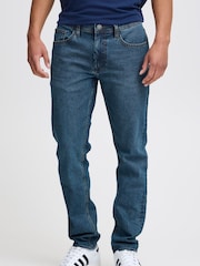 Blend Blue Tapered Fit Stretch Mid Denim Jeans - Image 1 of 5