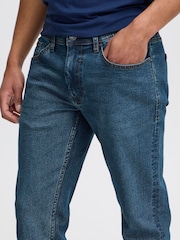 Blend Blue Tapered Fit Stretch Mid Denim Jeans - Image 3 of 5