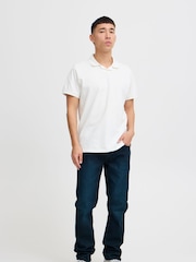 Blend Blue Tapered Fit Stretch Dark Denim Jeans - Image 4 of 5