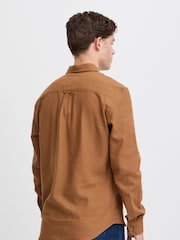 Blend Tan Brown 100% Cotton Casual Long Sleeve Shirt - Image 2 of 5
