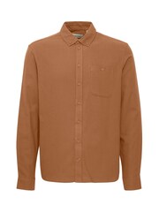 Blend Tan Brown 100% Cotton Casual Long Sleeve Shirt - Image 5 of 5