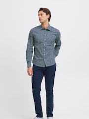 Blend Blue Floral Print Long Sleeve Shirt - Image 2 of 5