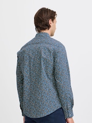 Blend Blue Floral Print Long Sleeve Shirt - Image 3 of 5