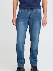 Blend Blue Straight Fit Stretch Mid Denim Jeans - Image 1 of 5