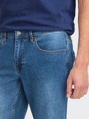 Blend Blue Straight Fit Stretch Mid Denim Jeans - Image 3 of 5