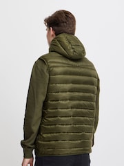 Blend Khaki Green Coat Hooded Gilet - Image 2 of 5