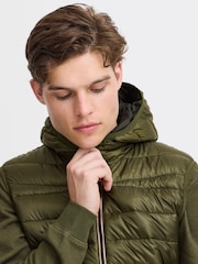 Blend Khaki Green Coat Hooded Gilet - Image 3 of 5