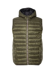 Blend Khaki Green Coat Hooded Gilet - Image 5 of 5