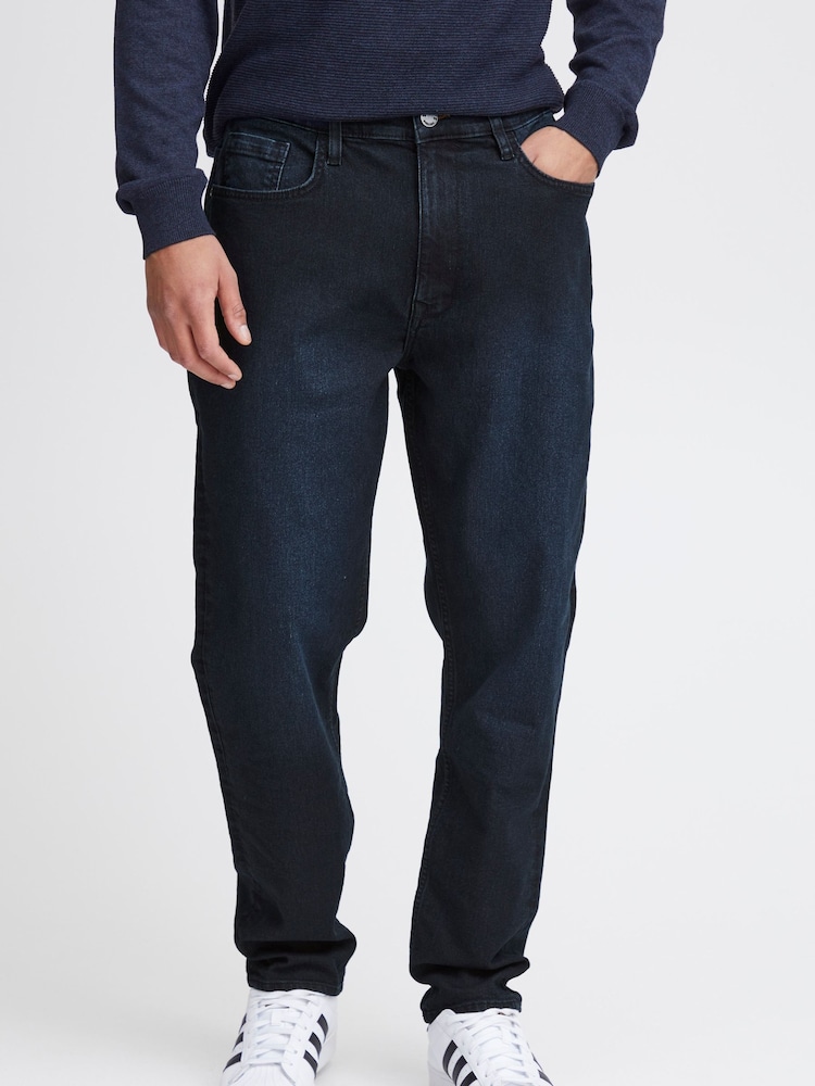 Blend Blue Straight Fit Stretch Dark Denim Jeans - Image 1 of 5 Blend Blue Straight Fit Stretch Dark Denim Jeans - Image 1 of 5