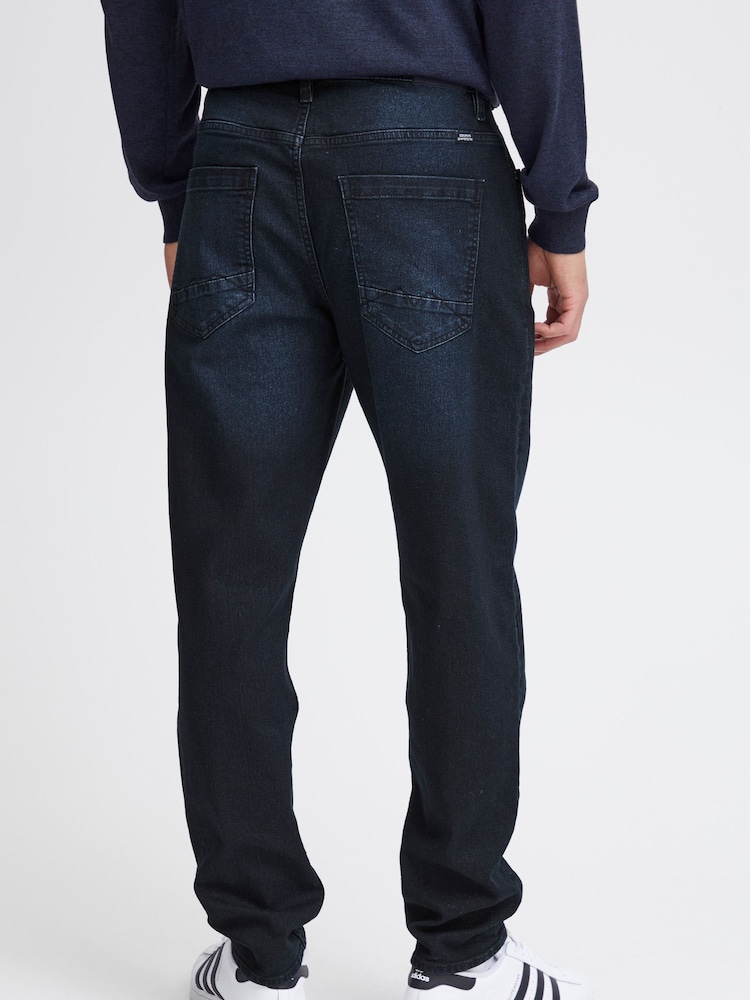 Blend Blue Straight Fit Stretch Dark Denim Jeans - Image 2 of 5