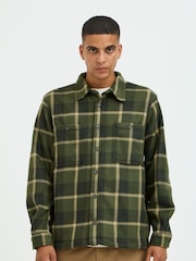 Blend Green Fleece Check Overshirt - Image 1 of 5