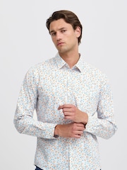 Blend White Floral Print Long Sleeve Shirt - Image 1 of 5