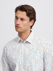 Blend White Floral Print Long Sleeve Shirt - Image 3 of 5