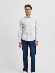 Blend White Floral Print Long Sleeve Shirt - Image 4 of 5