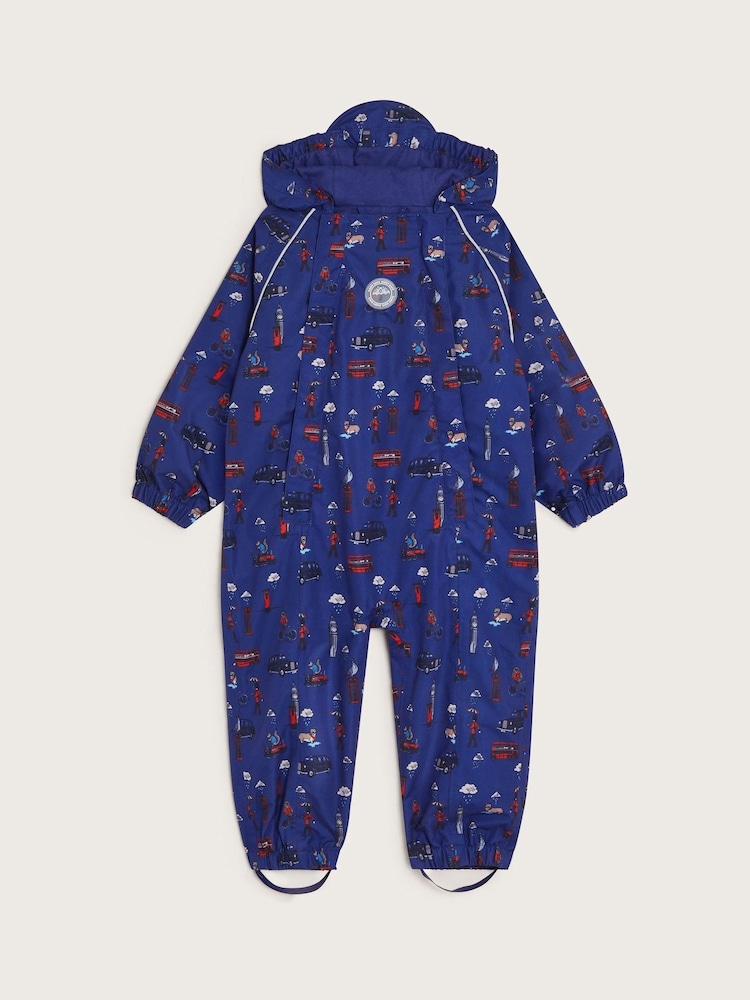 Monsoon Blue London Print Puddlesuit - Image 1 of 3