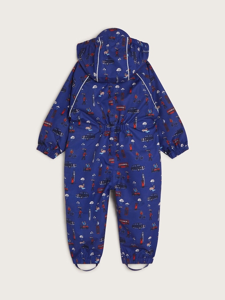 Monsoon Blue London Print Puddlesuit - Image 2 of 3