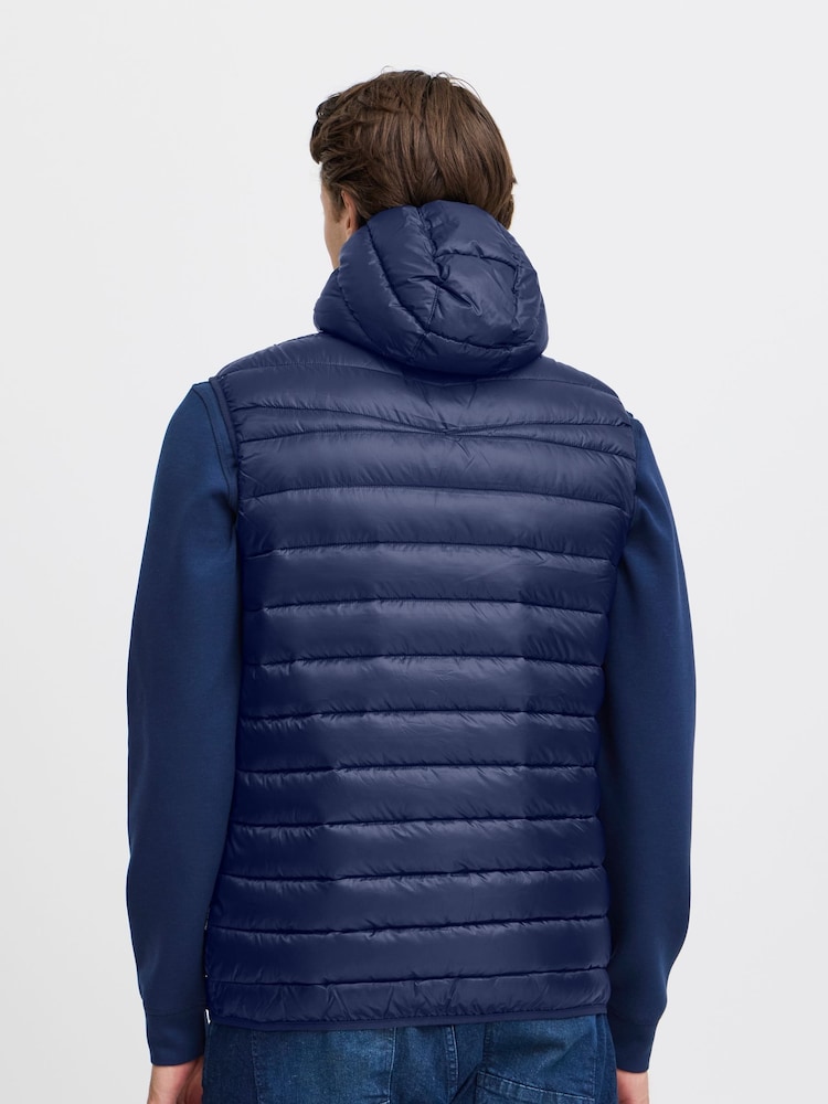 Blend Navy Blue Coat Hooded Gilet - Image 2 of 5