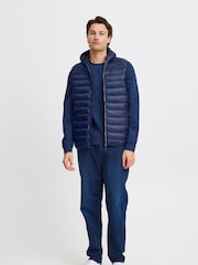 Blend Navy Blue Coat Hooded Gilet - Image 4 of 5