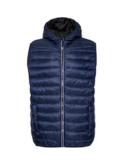 Blend Navy Blue Coat Hooded Gilet - Image 5 of 5
