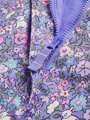 Monsoon Purple Baby Floral Print Waterproof Puddlesuit - Image 3 of 3