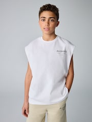 smALLSAINTS White Oversized Underground Sleeveless T-Shirt - Image 1 of 5
