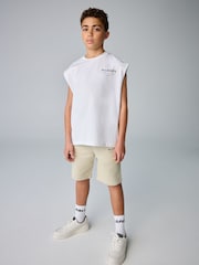 smALLSAINTS White Oversized Underground Sleeveless T-Shirt - Image 2 of 5