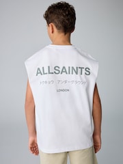 smALLSAINTS White Oversized Underground Sleeveless T-Shirt - Image 4 of 5