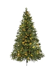 Charles Bentley Green 8ft Pre-Lit Faux Nordic Spruce Hinged Christmas Tree - Image 3 of 5