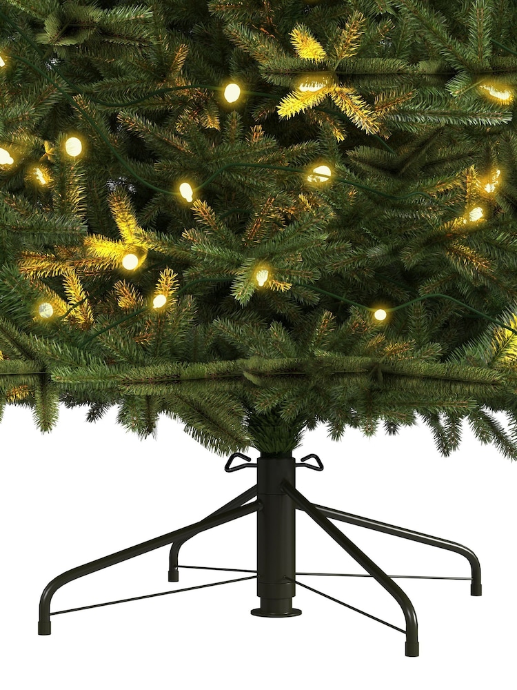 Charles Bentley Green 8ft Pre-Lit Faux Nordic Spruce Hinged Christmas Tree - Image 5 of 5