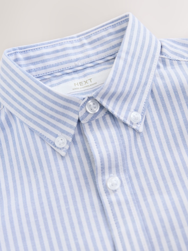 Blue/White Single Oxford Shirt (3-16yrs) - Image 3 of 4