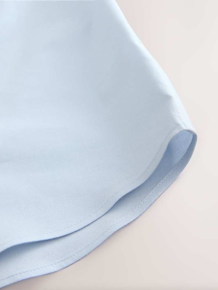 Pale Blue Logo Short Sleeve Cotton Rich Oxford Shirt (3-16yrs) - Image 4 of 4