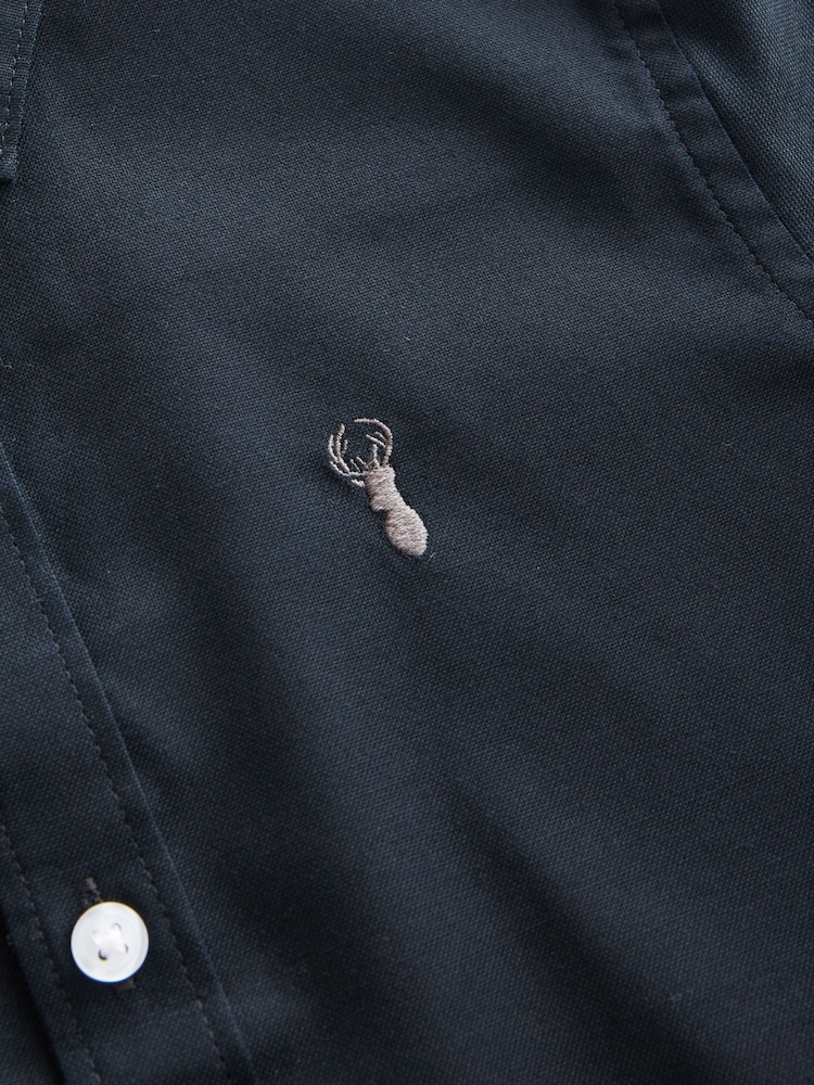 Dark Navy Single Oxford Shirt (3-16yrs) - Image 4 of 4