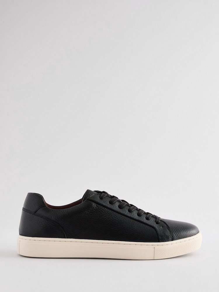 Black Leather Trainers - Image 2 of 5
